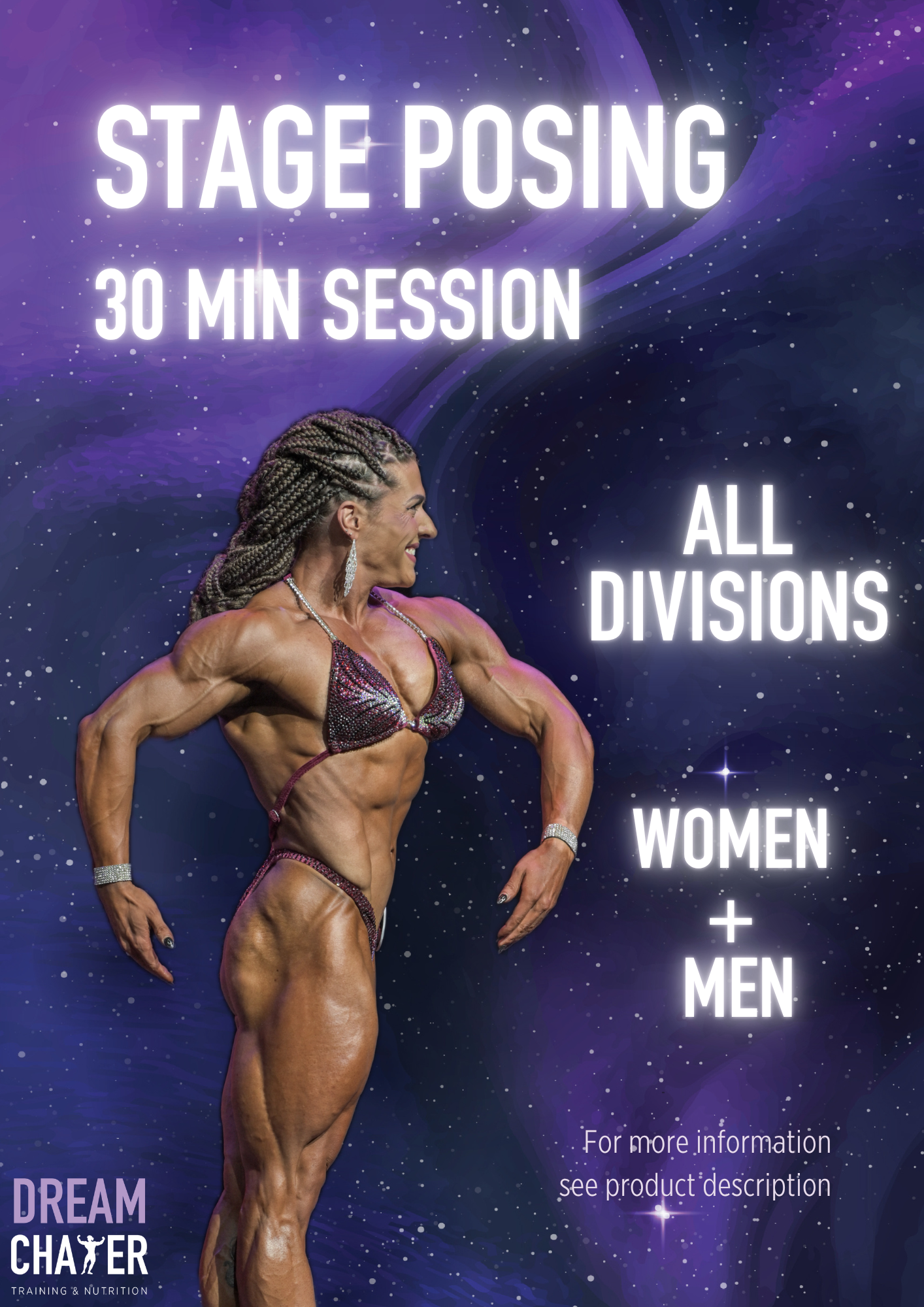 Bodybuilding Stage Posing Training (30min videocall)